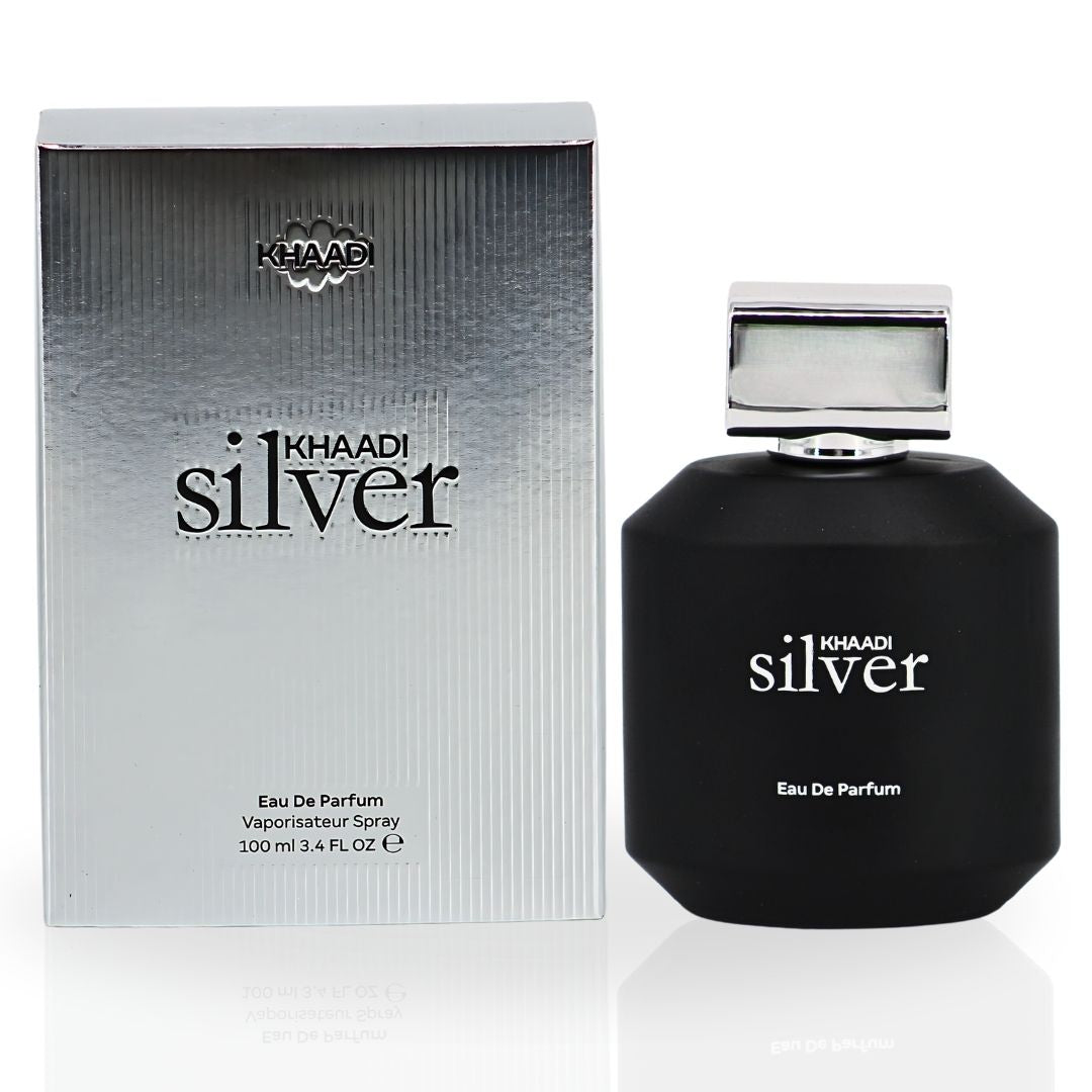 Silver EDP Spray 100ML 3.4 OZ by Khaadi Long Lasting Refreshing Citrusy Powdery Sweet Perfumes