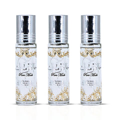 Pure Musk Perfume Oil (PACK OF 3) - 10ML (0.34 oz) by Ard Al Zaafaran