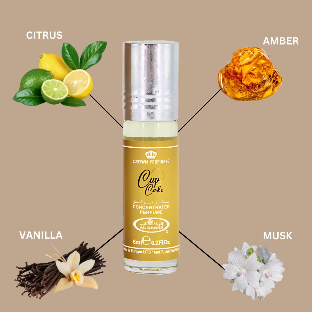 Cupcake Perfume Oil CPO 6ML (0.2 OZ) By Al Rehab | Citrus, Creamy Vanilla & Amber For A Cozy, Sweet Finish.