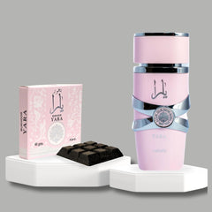 Yara For Women EDP Spray 100ML (3.4 OZ) by Lattafa & Yara Bukhoor 40 GMS By Ard Al Zaafaran. (ENCHANTED BUNDLE)