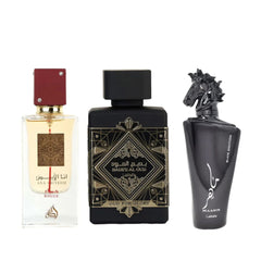 Bade'e Al Oud for Glory, Maahir Black & Ana Abiyedh Rouge EDP-100ml by Lattafa