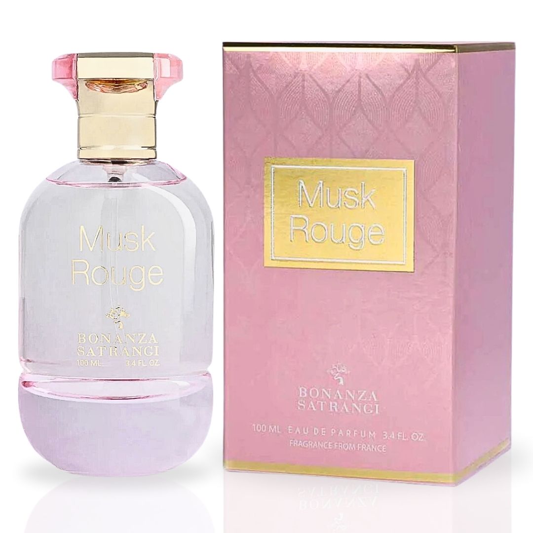 Musk Rouge EDP Spray 100ML (3.4 OZ) by Bonanza Satrangi | Long Lasting, Bold, Dynamic, Unforgettable, Luxurious Fragrances.