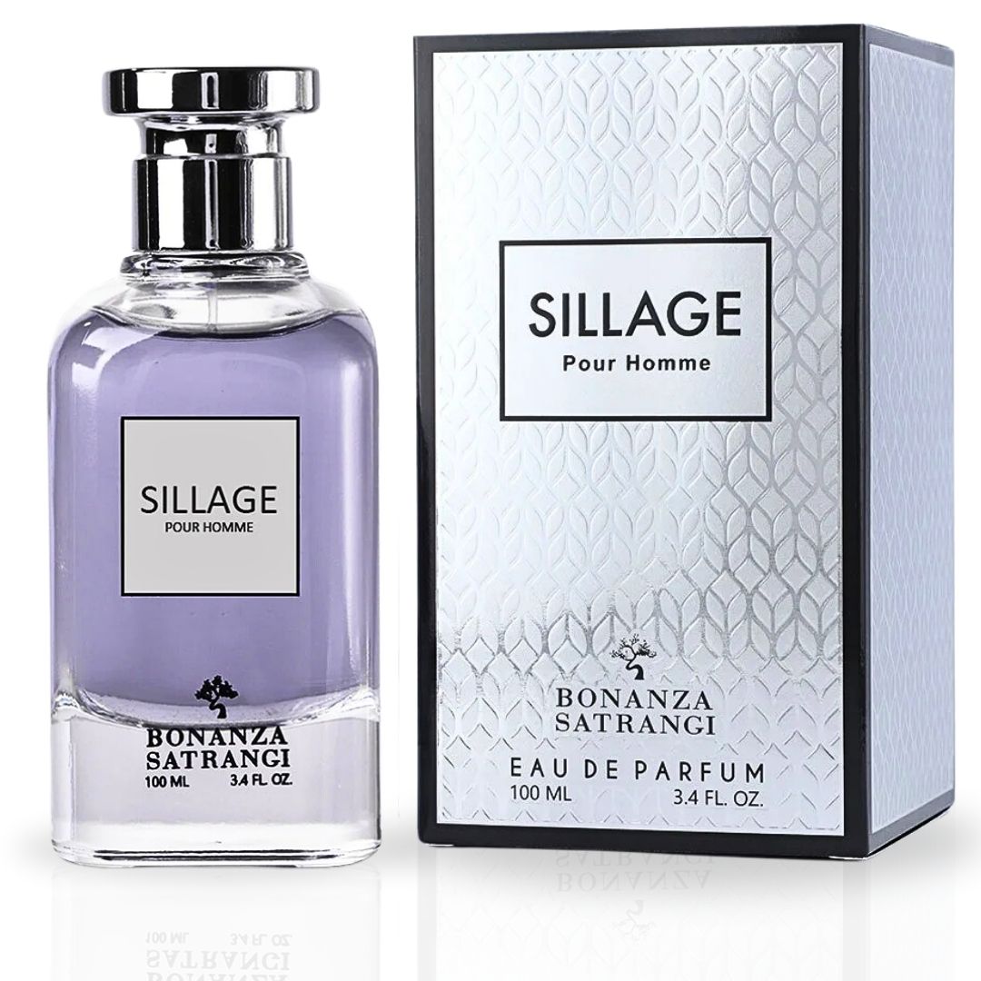 Sillage Pour Homme EDP Spray 100ML (3.4 OZ) by Bonanza Satrangi | Long Lasting, Citrusy, Floral, Musky, Woody Fragrance.