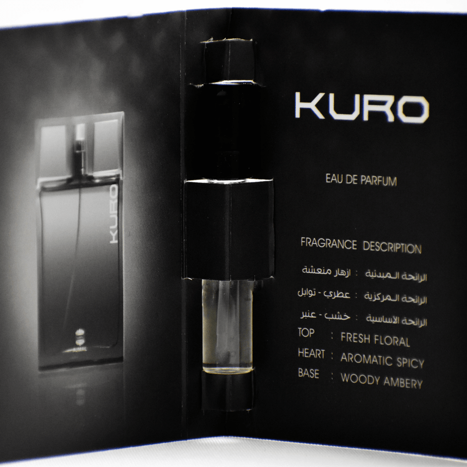 1 Kuro EDP Sample for Men - 1ML (0.05 oz) by Ajmal - Intense oud