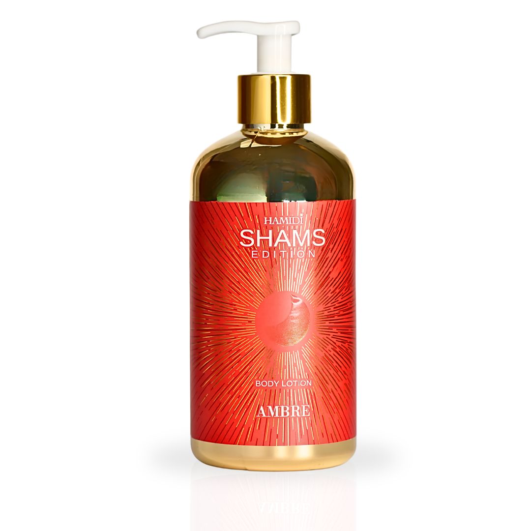 Hamidi Shams Edition Ambre Body Lotion 500ml (16.9 OZ) By Hamidi | Ultra Moisturizing, Skin-Nourishing, Replenishes Dry Skin, Sweet Fragrance.