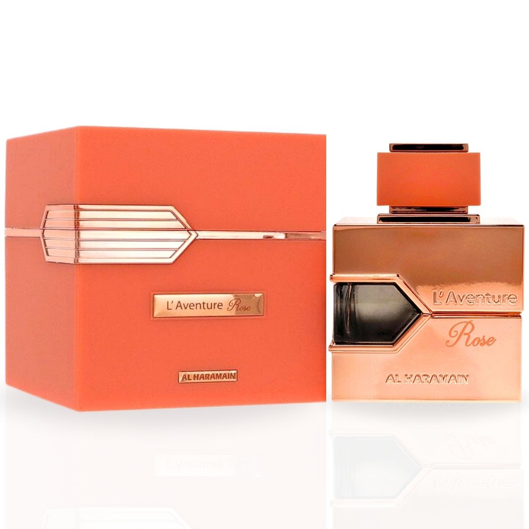 L'Aventure Rose EDP Spray 100ML (3.4 OZ) by Al Haramain | A Long Lasting & Exquisitely Romantic Blend of Freshness & Warmth.