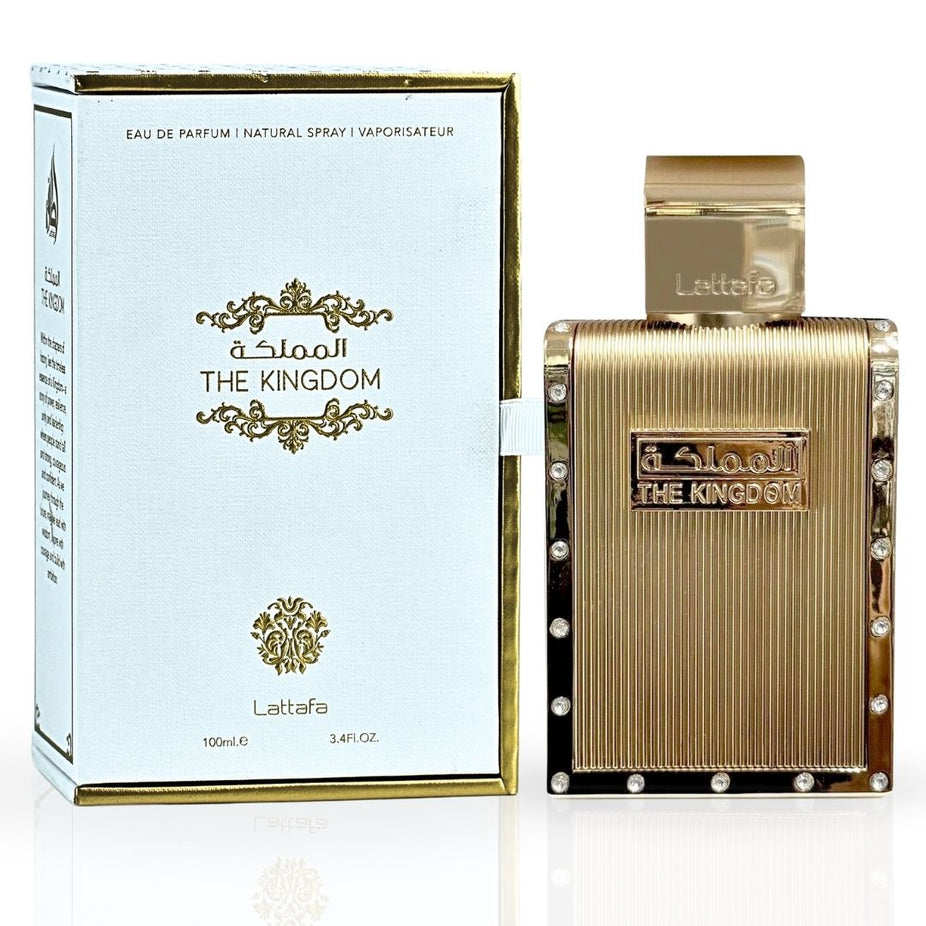 The Kingdom for Men Eau De Parfum Spray 100ML (3.4 OZ) by Lattafa | Long Lasting, Refreshingly Captivating Scent.