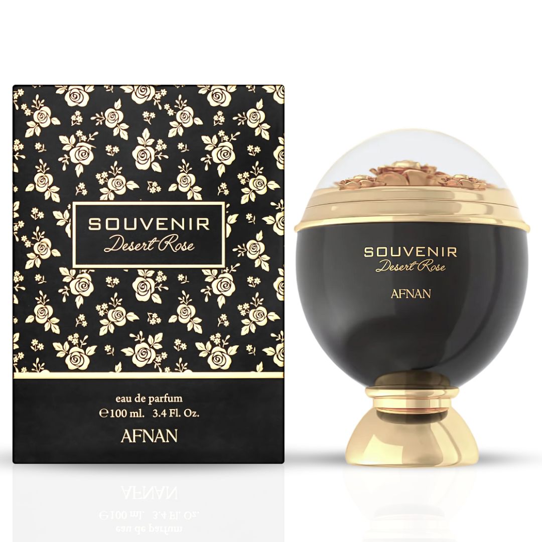 Souvenir Desert Rose Eau De Parfum Spray 100ML (3.4 OZ) By Afnan | A Burst Of Juicy Fruits & Delicate Florals, Grounded By Warm Woods For An Enchanting Experience.