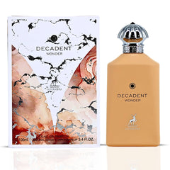 Decadent Wonder Eau De Parfum Spray 100ML (3.4 OZ) by Maison Alhambra | A Lively Blend of Citrus, Spice, Floral Elegance, & an Indulgent Finish of Vanilla, Rum, and Cocoa.