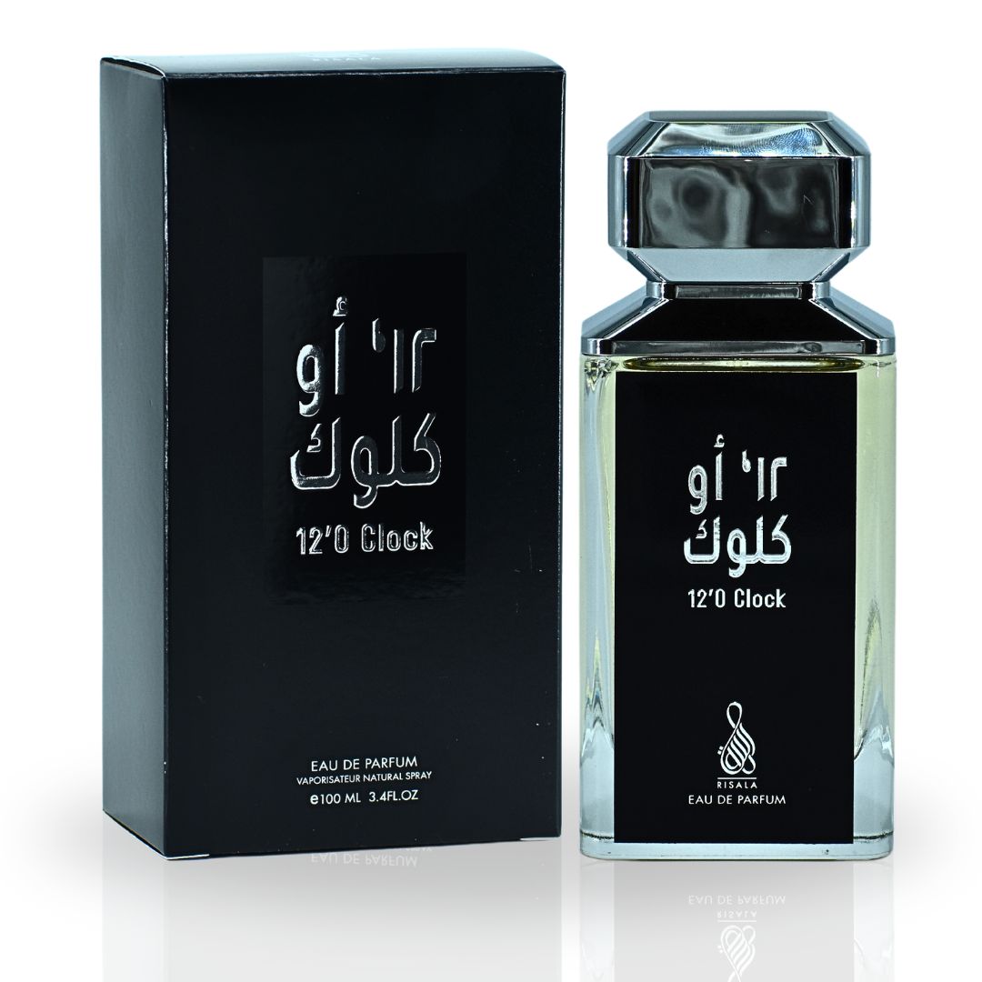 12'O Clock EDP Spray 100ML (3.4 OZ) By RISALA | Embrace The Bold Fusion Of Spice & Sensuality. - Intense Oud