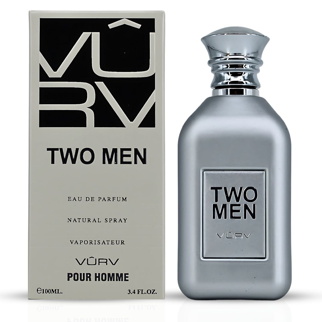 Two Men Eau De Parfum Spray For Men 100ML (3.4 OZ) By Vurv | A Bold Mix Of Tangy Fruits, Refreshing Spices, & A Rich, Smoky Base.