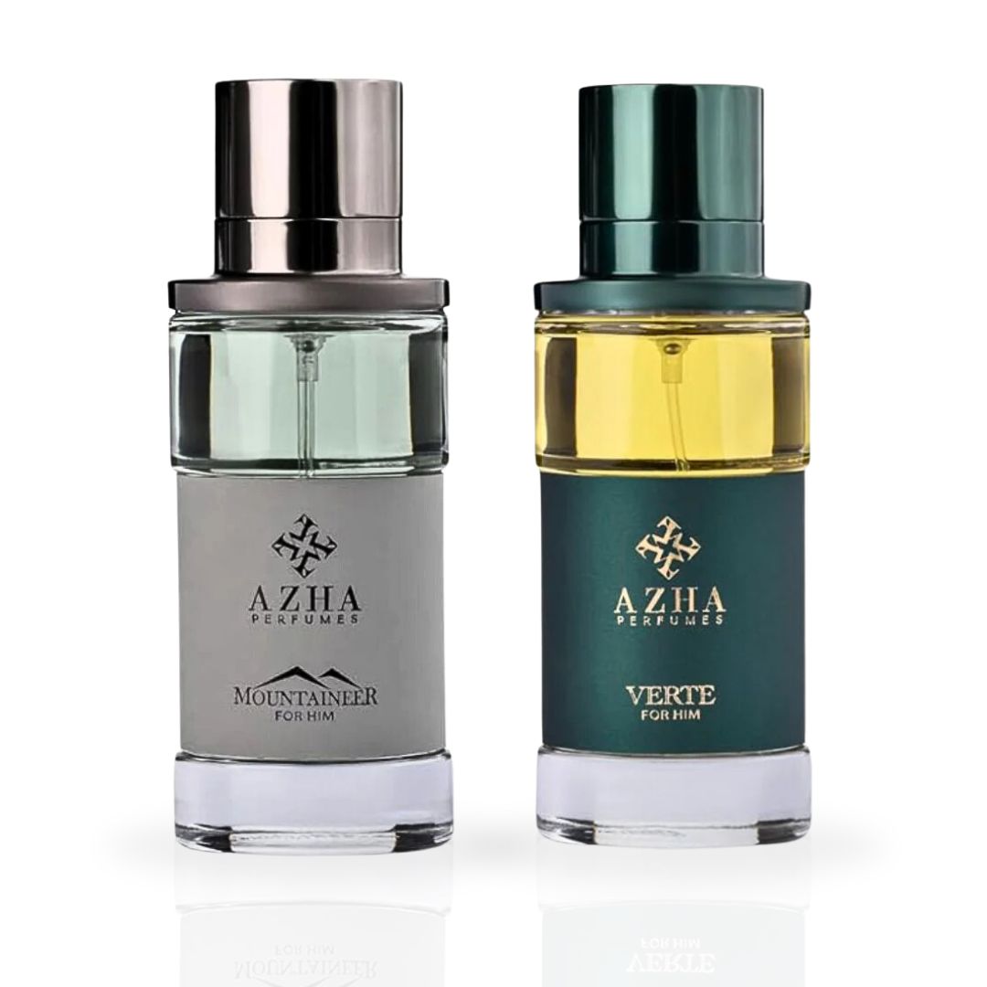 Mountaineer For Him & Verte for Him EDP Sprays 100ML (3.4 OZ) by Azha | Long Lasting, Luxurious Scents. (AMAZING BUNDLE) - Intense Oud