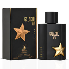 Galactic Men Elixir Eau De Parfum Spray 100ML (3.4 OZ) by Maison Alhambra | A Smoky, Sweet Blend of Tobaco, Honey, and Amber for a Rich, Sensual Finish.