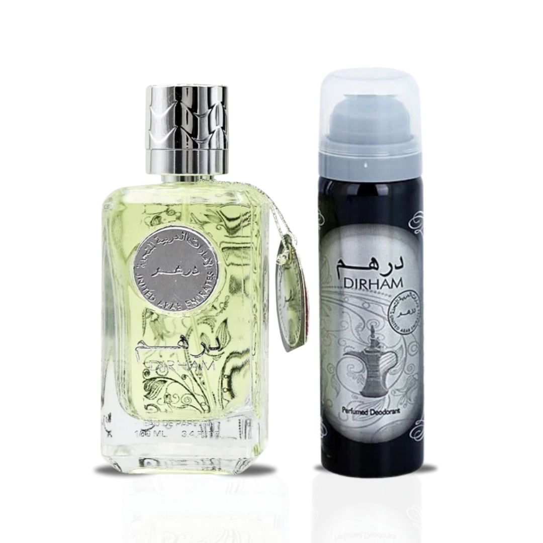 Dirham Eau De Parfum Spray 100ML (3.4 OZ) With Deodorant 50ML By Ard Al Zaafaran | Long Lasting Unisex Scent, Exquisite Aroma.