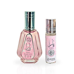 Yara EDP Spray 50 ML (1.7 OZ) & Yara Roll-On Perfume Oil CPO - 10ML (0.34 OZ) By Ard Al Zaafaran | Experience the Floral Elegance. (MAJESTIC BUNDLE)