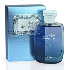 Hawas Ice EDP 100ML (3.4 OZ) By RASASI | Long Lasting, Exquisite, Luxurious, Arabian Scents. (PACK OF 3)