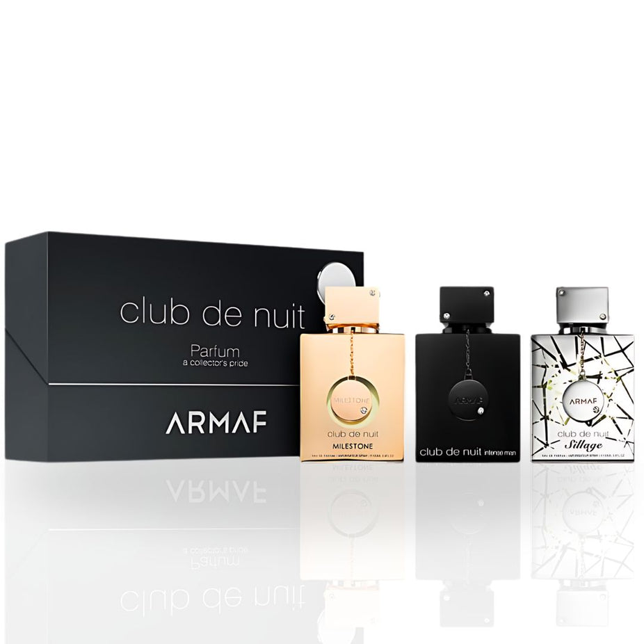 3PC Club De Nuit Collector's Pride Parfum Gift Set - EDP Sprays 30ML (1 OZ) By Armaf | Luxurious Collection Of Miniature Parfum Sprays.