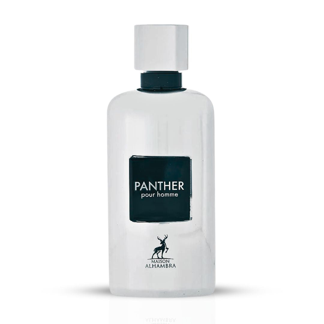 Panther Pour Homme Eau De Parfum Spray 100ML (3.4 OZ) By Maison Alhambra | Long Lasting, Citrusy, Fresh Spicy Fragrance.