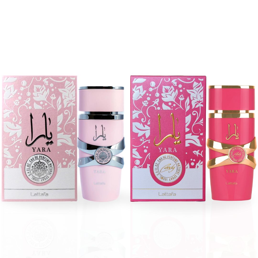 Yara & Yara Candy EDP Sprays 100ML (3.4 OZ) By Lattafa | A Playful, Fruity Floral Bundle With A Warm, Creamy Finish. (EXQUISITE BUNDLE)