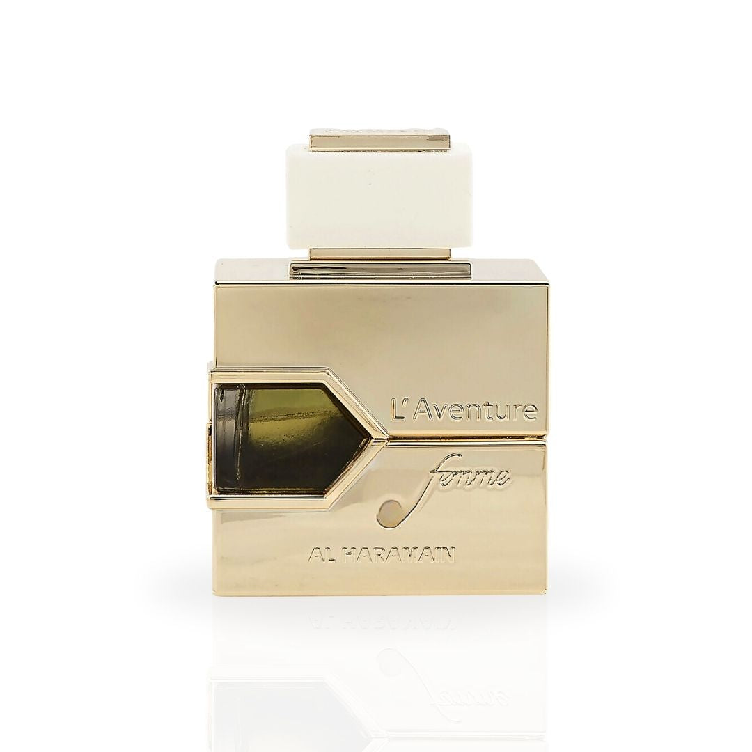 L'Aventure Femme EDP Spray 100ML (3.33 OZ) by Al Haramain | Long Lasting, Captivating, Luxurious Amber Vanilla Fragrance.