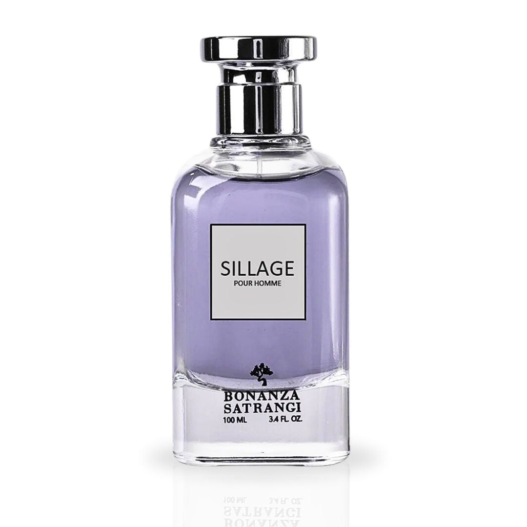 Sillage Pour Homme EDP Spray 100ML (3.4 OZ) by Bonanza Satrangi | Long Lasting, Citrusy, Floral, Musky, Woody Fragrance.