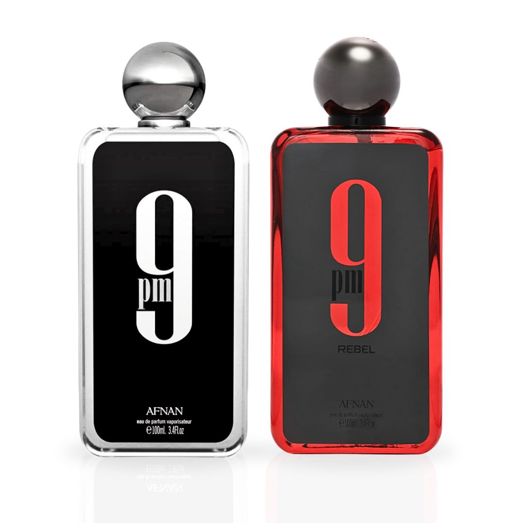 9PM & 9PM Rebel EDP Sprays 100ML (3.4 OZ) By Afnan | Elevate Your Style With These Unique, Signature Fragrances. (BUNDLE)