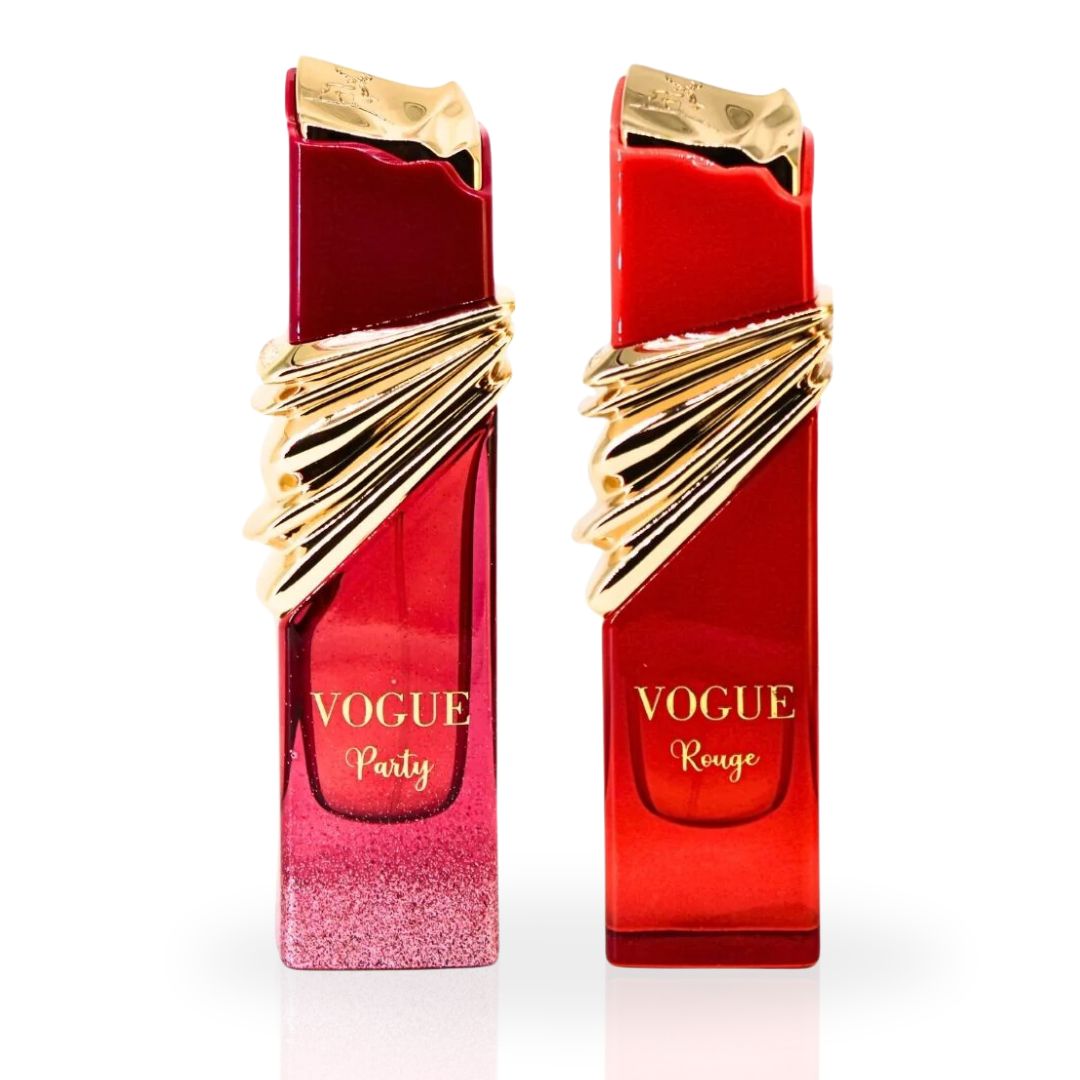 Vogue Party & Vogue Rouge EDP Sprays 100ML (3.4 OZ) By Maison Alhambra | Long Lasting, Floral, Sweet, Inviting Fragrances. (DYNAMIC BUNDLE) - Intense Oud