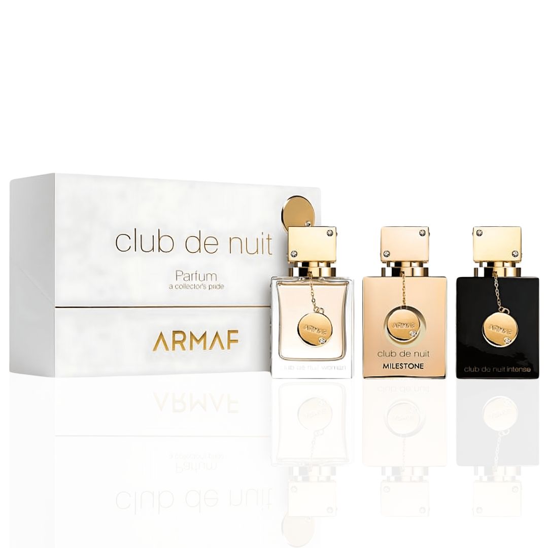 3PC Club De Nuit For Women Collector's Pride Parfum Gift Set - EDP Sprays 30ML (1 OZ) By Armaf | Luxurious Collection Of Miniature Parfum Sprays.