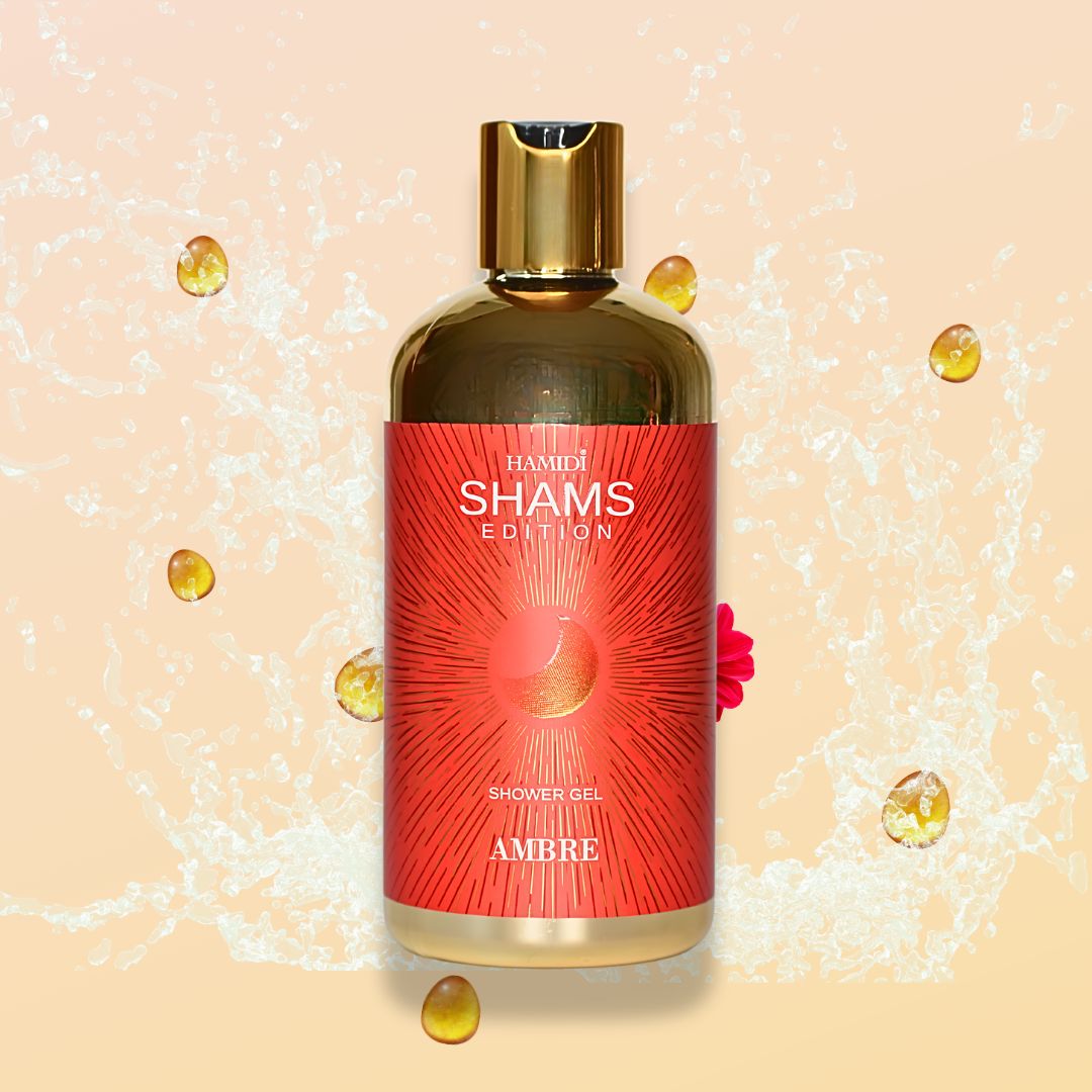 Hamidi Shams Edition Ambre Shower Gel 500ml (16.9 OZ) By Hamidi | Ultra Moisturizing, Skin-Nourishing, Sulfate & Paraben Free.