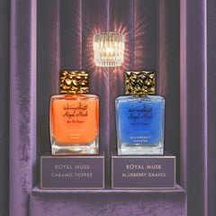 Royal Musk Caramel Toffee & Royal Musk Blueberry Grapes - EDP Sprays 100ML (3.4 OZ) By SURRATI (BUNDLE) - Intense Oud