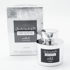 Confidential Platinum EDP - 100Ml by Lattafa - Intense oud