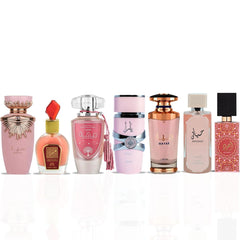 LATTAFA PINK COLLECTION - Eau De Parfum Sprays For Women By Lattafa | Long Lasting, Fresh, Floral Scents With A Touch Of Elegance. (PACK OF 7)