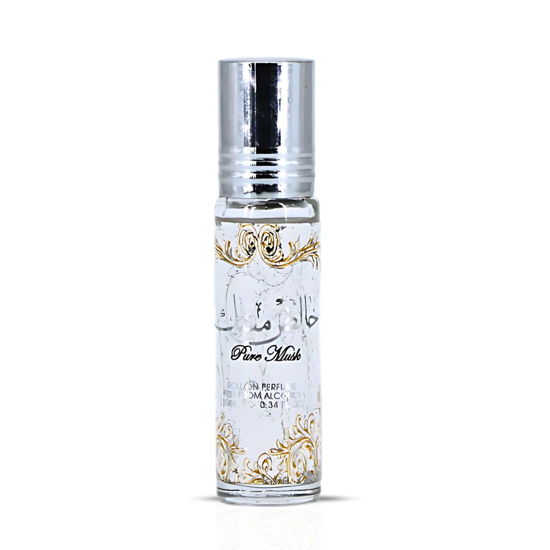 Pure Musk Roll On Perfume Oil CPO 10ML (0.34 OZ) By Ard Al Zaafaran | A Whisper Of Pure White Musk, Perfect For Subtle Elegance.