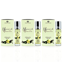 Spanish Vanilla Perfume Oil CPO 6ML (0.2 OZ) By Al Rehab | Long Lasting, Sweet Vanilla Scent. (PACK OF 3)