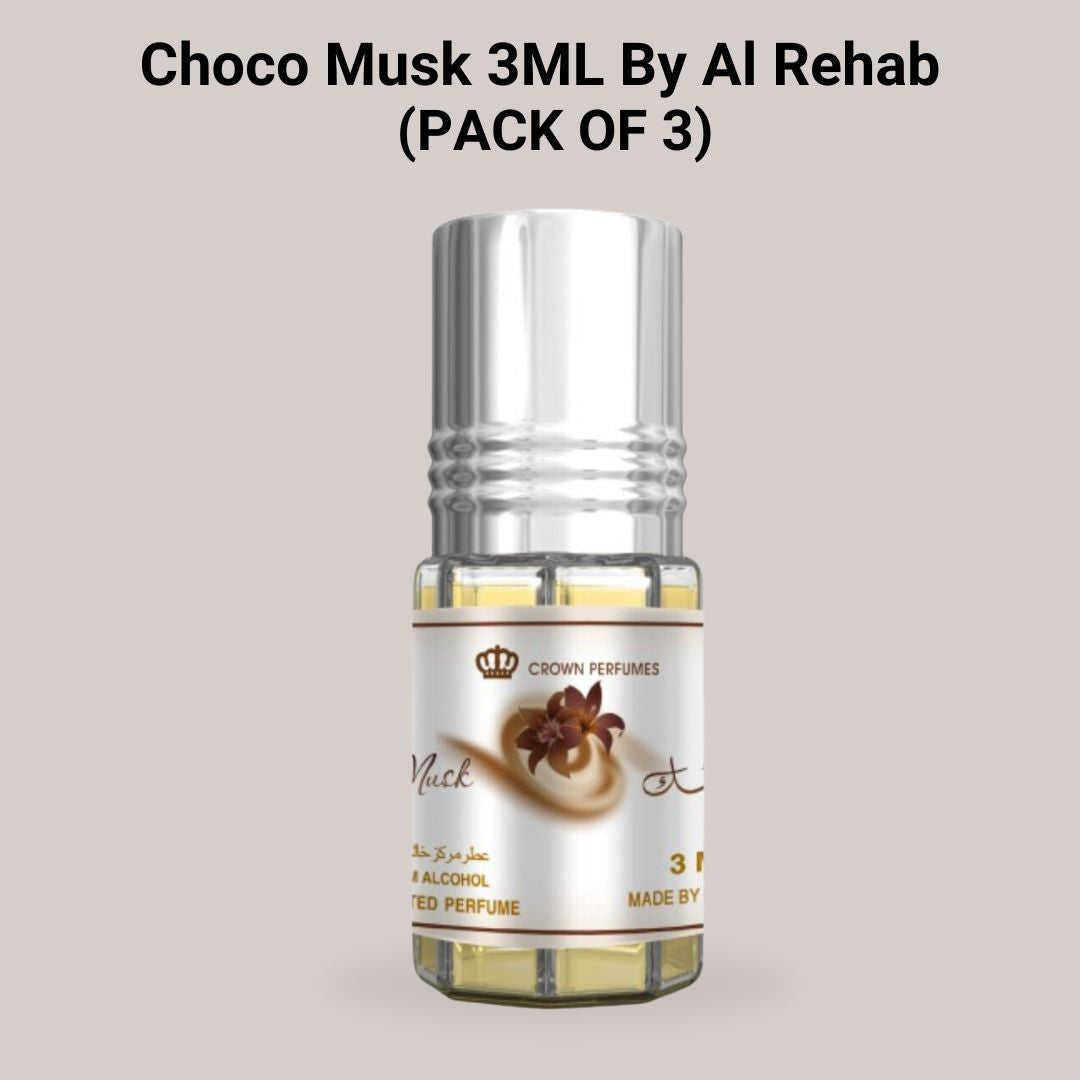 Choco Musk 3ml Perfume Oil by Al Rehab (PACK OF 3)