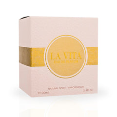 La Vita EDP Spray 100ML (3.4 OZ) by Maison Alhambra | Long Lasting, Fruity, Floral, Leathery, Luxurious Fragrance.