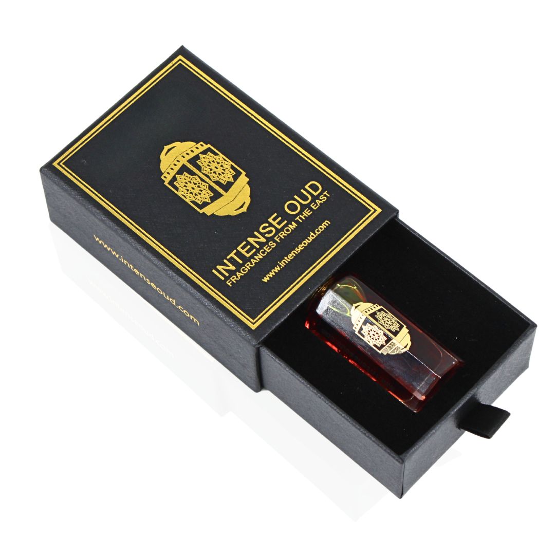 Gold Saffron Perfume Oil 12ML (0.40 OZ) With Black Gift Box By Intense Oud | Exotic Saffron, Rich Amber & Sweet Vanilla.