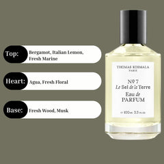 No. 7 Le Sel De La Terre Eau De Parfum Spray 100ML (3.3 OZ) By Thomas Kosmala Paris | A Crisp, Refreshing Marine Fragrance With A Subtle Floral & Woody Elegance.