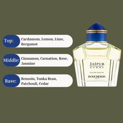 Jaipur Homme Cologne EDT 4.5ML (0.15 OZ) by Boucheron | Long Lasting & Luxurious, Fragrance Miniatures. - Intense Oud