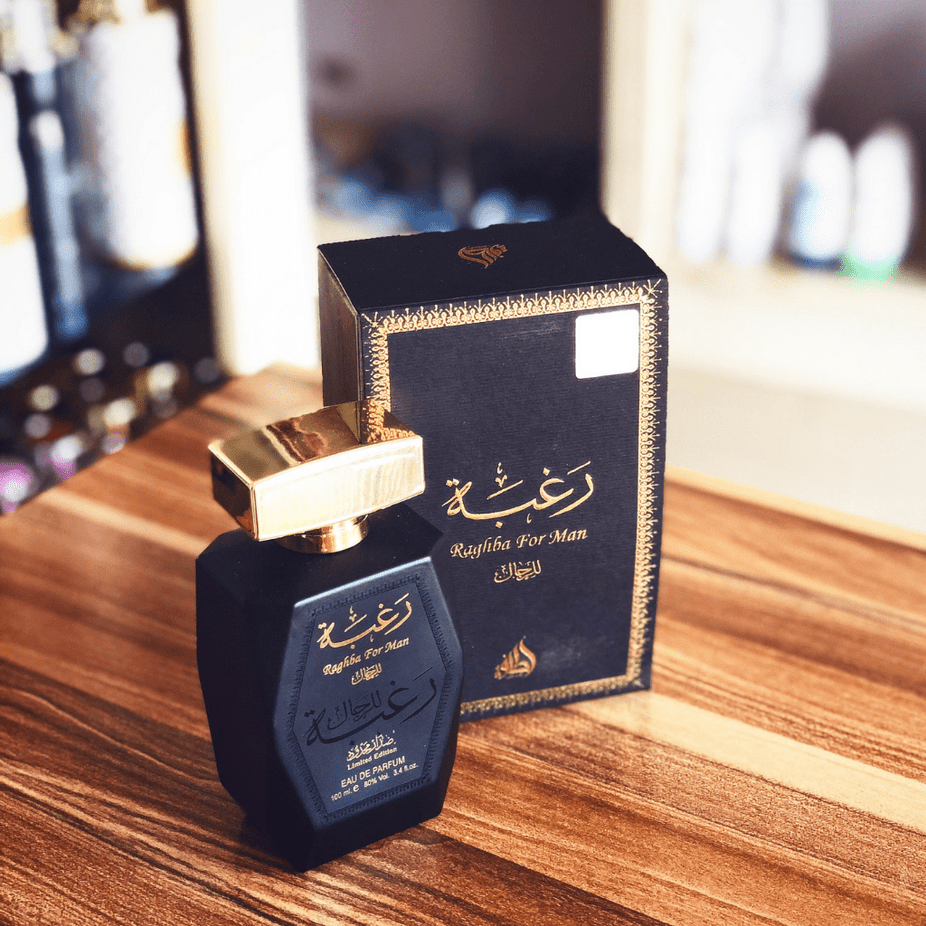 Raghba for Men EDP-100ML(3.4oz) w/ Deo by Lattafa - Intense oud