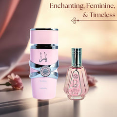 Yara EDP Spray 100ML (3.4 OZ) by Lattafa & Mini Yara EDP Spray 50ML (1.7 OZ) by Ard Al Zaafaran. (ETHEREAL BUNDLE)