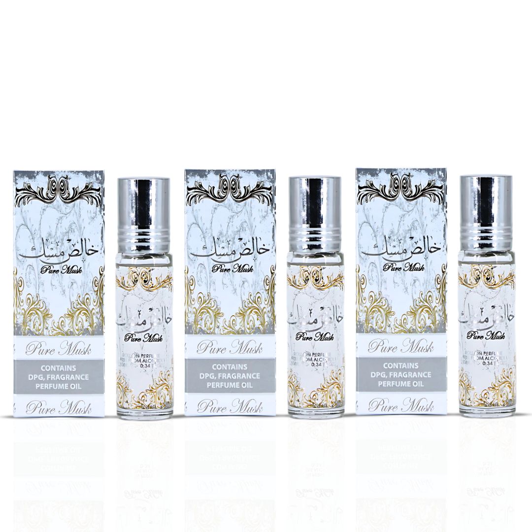 Pure Musk Perfume Oil (PACK OF 3) - 10ML (0.34 oz) by Ard Al Zaafaran