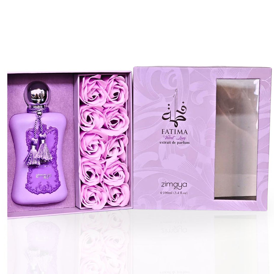 Fatima Velvet Love Extrait De Parfum Spray 100ML (3.4 OZ) By ZIMAYA | An Elegant Blend Of Delicate Florals, Long Lasting & Aromatic Fragrance. - Intense Oud