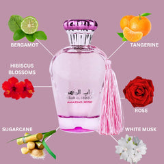 Turab Al Dhahab Amazing Rose Eau De Parfum Spray 100ML (3.4 OZ) With Perfumed Spray 50ML (1.6 OZ) By Ard Al Zaafaran | A Vibrant Fusion Of Zesty Citrus, Lush Florals & Soft Sweetness.