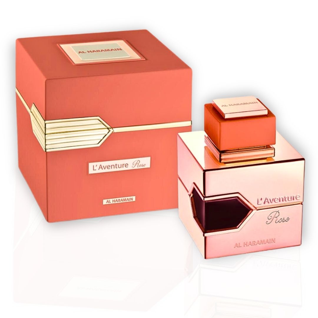 L'Aventure Rose EDP Spray 100ML (3.4 OZ) by Al Haramain | A Long Lasting & Exquisitely Romantic Blend of Freshness & Warmth.