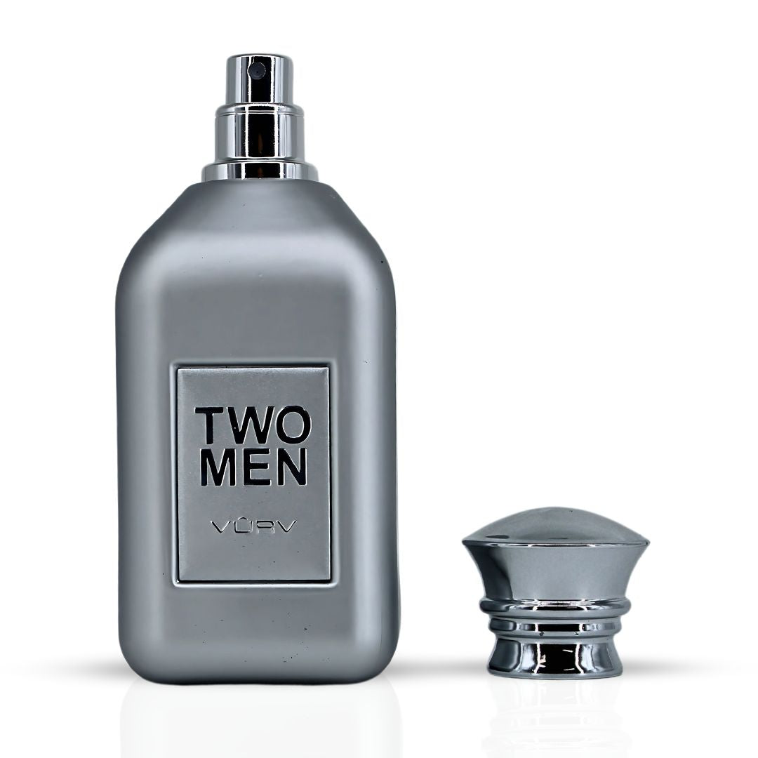 Two Men Eau De Parfum Spray For Men 100ML (3.4 OZ) By Vurv | A Bold Mix Of Tangy Fruits, Refreshing Spices, & A Rich, Smoky Base.