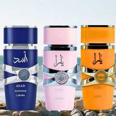 Yara, Yara Tous & Asad Zanzibar EDP Sprays 100ML (3.4 OZ) By Lattafa | Immerse Yourself In Scents That Redefine Elegance. (BUNDLE)