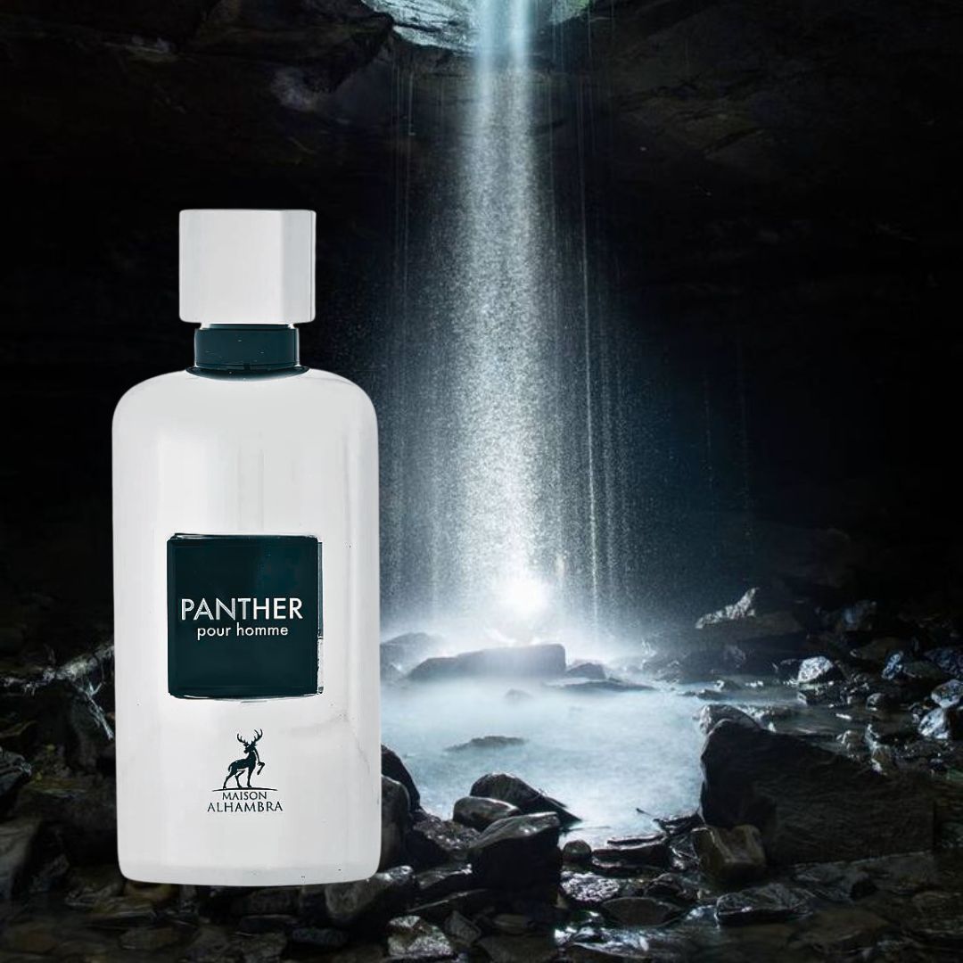 Panther Pour Homme Eau De Parfum Spray 100ML (3.4 OZ) By Maison Alhambra | Long Lasting, Citrusy, Fresh Spicy Fragrance.