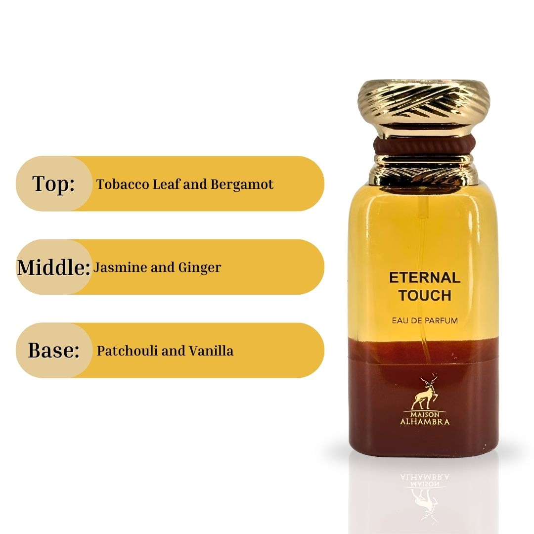 Eternal Touch EDP Spray 80ML (2.7OZ) by Maison Alhambra | Unleash Your Bold Essence with This Luxurious Fragrance.