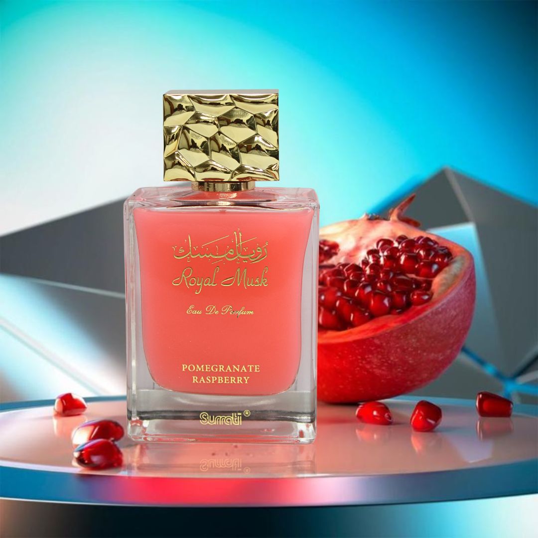 Royal Musk Pomegranate Raspberry EDP 100ML (3.4 OZ) by SURRATI, Exotic Fragrances for Men & Women.